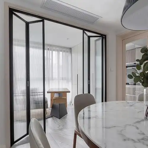 长沙折叠门窄边门开放式厨房房门伸缩门无下轨道卧室门