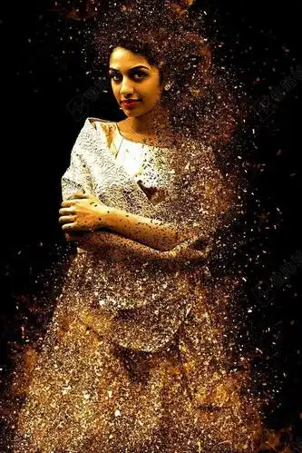 广告时尚金沙女子模特背景图片