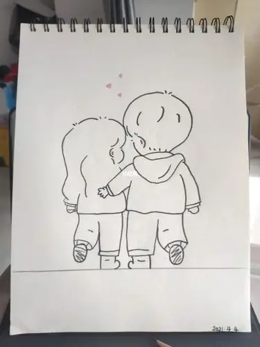 情侣简笔画