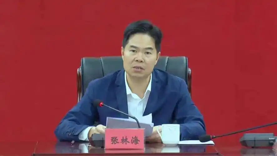 县人大常委会主任张林海主持会议,县人大常委会副主任许信咏,马小玲