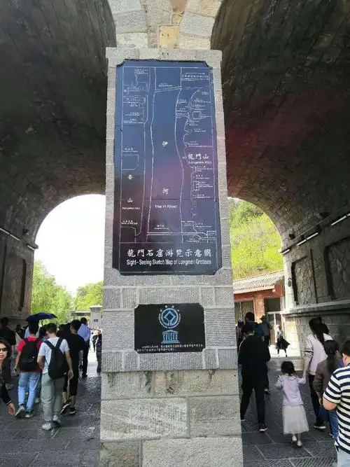 龙门石窟的游览图