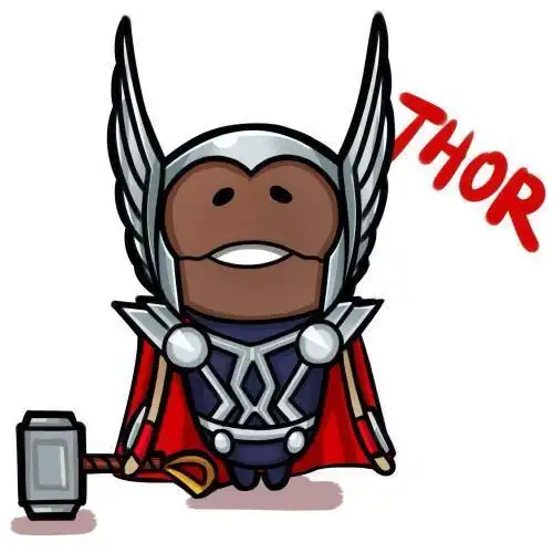 q版雷神头像简笔画