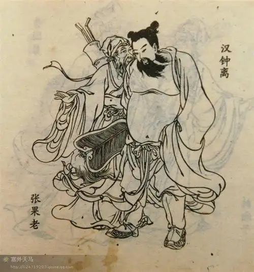 塞外天马---千姿百态 《八仙图》 (三)白描