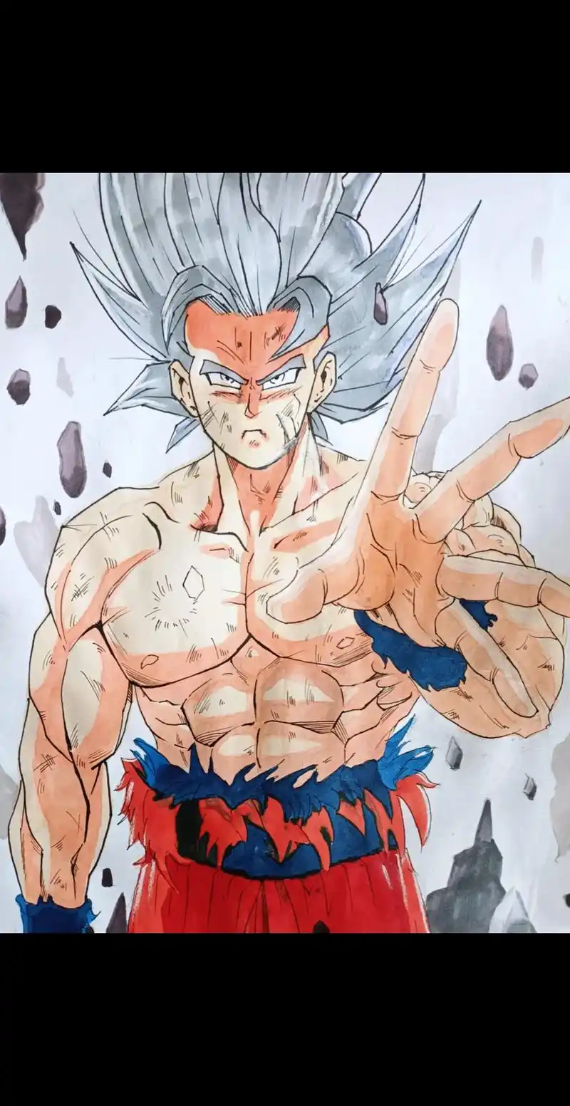 《龙珠》卡卡罗特自在极意功!#手绘  #卡卡罗特自在极意功  - 抖音