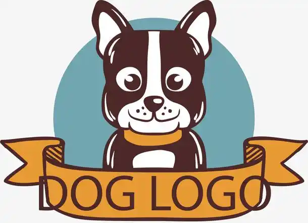 狗狗标志矢量图