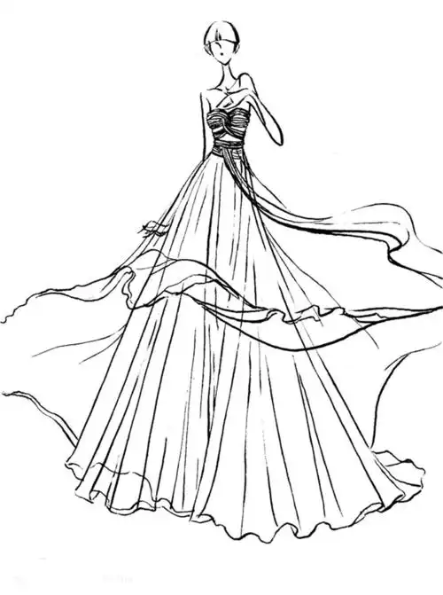 休闲婚纱设计图