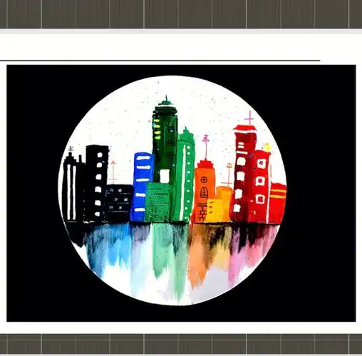 城市夜景47岁创意画儿童画