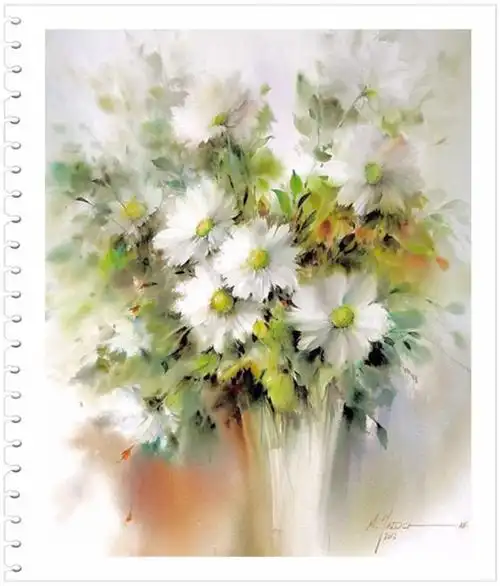 色彩斑斓伊朗画家mohammadyazdchi花卉水彩画作品赏