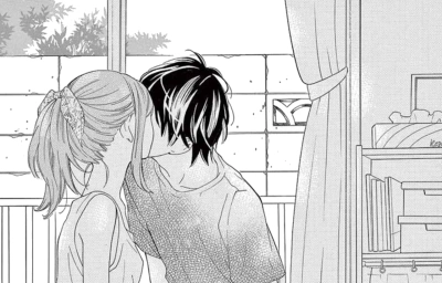 帅,漫画,黑白,帅哥美女,接吻,kiss