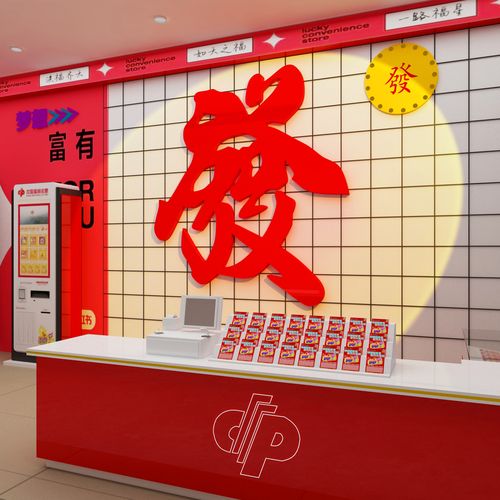 网红彩票店装饰中国体育福利彩票站布置用品背景墙面广告海报贴纸