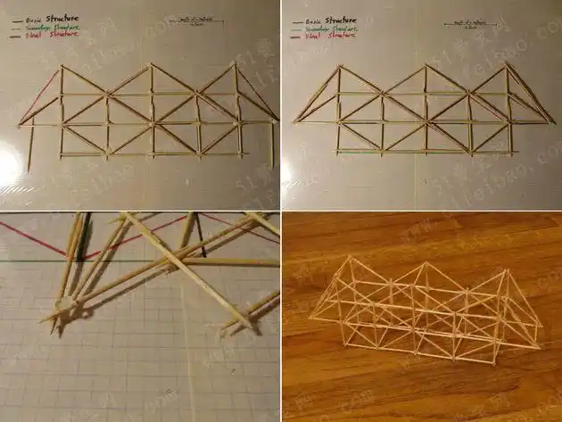 用牙签怎么建桥梁模型简单教程