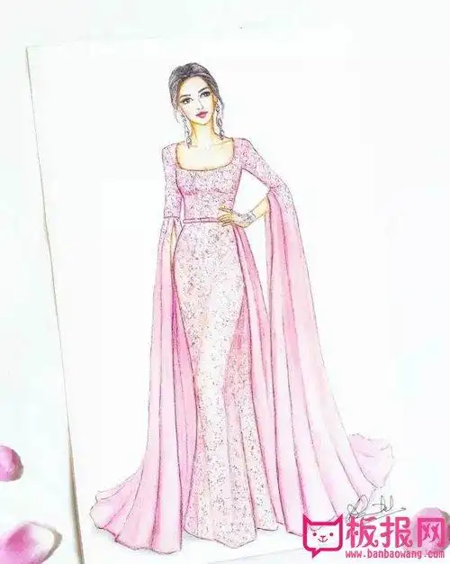 超美十二星座婚纱手绘插画,穿上婚纱的你一定很美