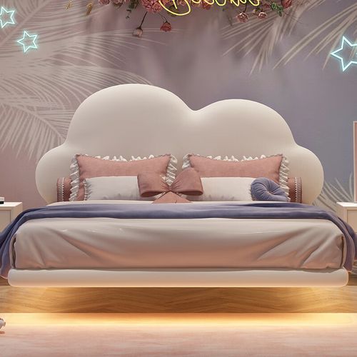 abdt 广东佛山品牌公主床网红奶油风云朵儿童悬浮床梦幻网红女孩公主