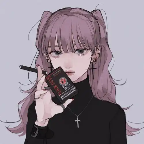 抽烟的女孩/图片来源于网络/插画师:tamimoon