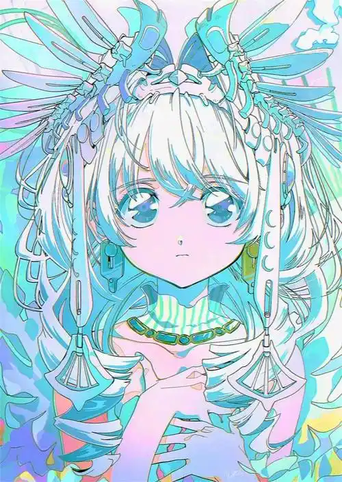 画集收录古早画风真的太爱了太喜欢这种有年代风格的大眼睛了