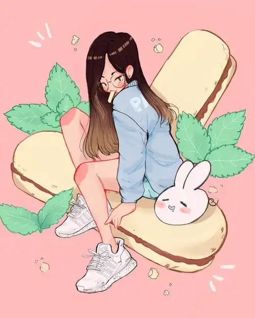 插画师curisaris涂鸦女孩插图欧美风集人物设计卡通可爱女生t166