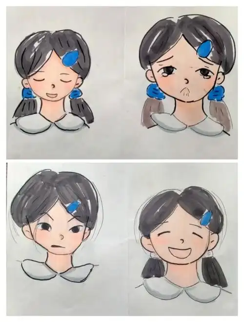 喜怒哀乐简笔画