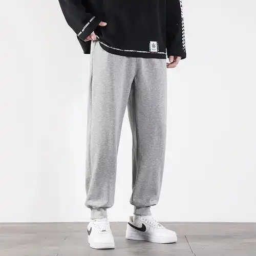 mgyr运动裤男生裤子宽松休闲春秋款灰色春季长裤篮球美式卫裤户外休闲