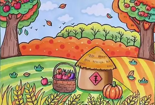 秋天"绘画比赛 写美篇秋天是一个绚丽多彩的季节,也是一个丰收的季节