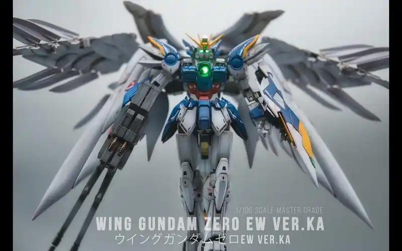 模型技巧mgverka零式飞翼ew全涂装阴影加灯