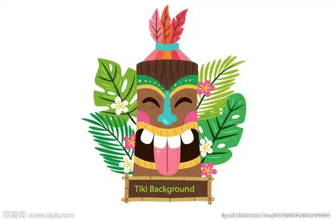 精致矢量原始部落插画图片