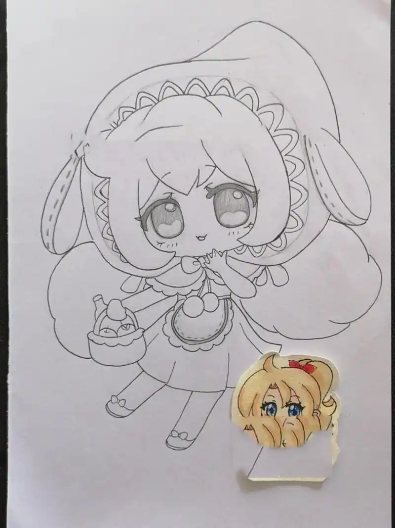 原创(画到第42个了) 迷你世界q版皮肤集合 (新皮肤--小红帽阿夏尔)