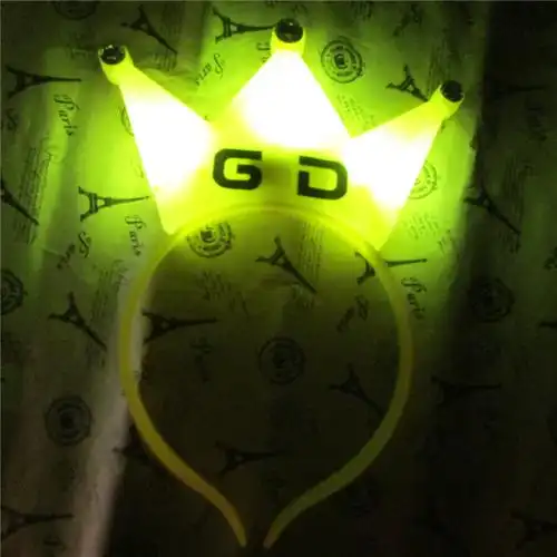 皇冠灯bigbang权志龙gd皇冠发箍演唱会周边应援gd头饰发卡黄色
