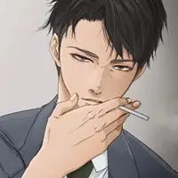 抽烟动漫个性手绘男头//男生抽烟的动作,很性感很帅气_微信头像图片