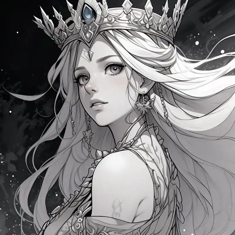 漫画风长发女神头像 亲们,这次带来的是漫画风格的长发卡通女神头像