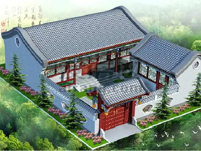 坐北朝南,四间平房怎么设计合理?求效果图