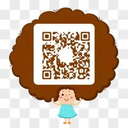创意卡通二维码背景矢量素材