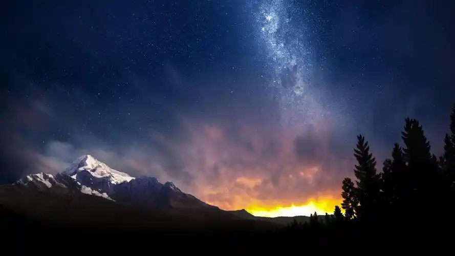 好看的夜景璀璨星空高清壁纸下载-壁纸图片大全