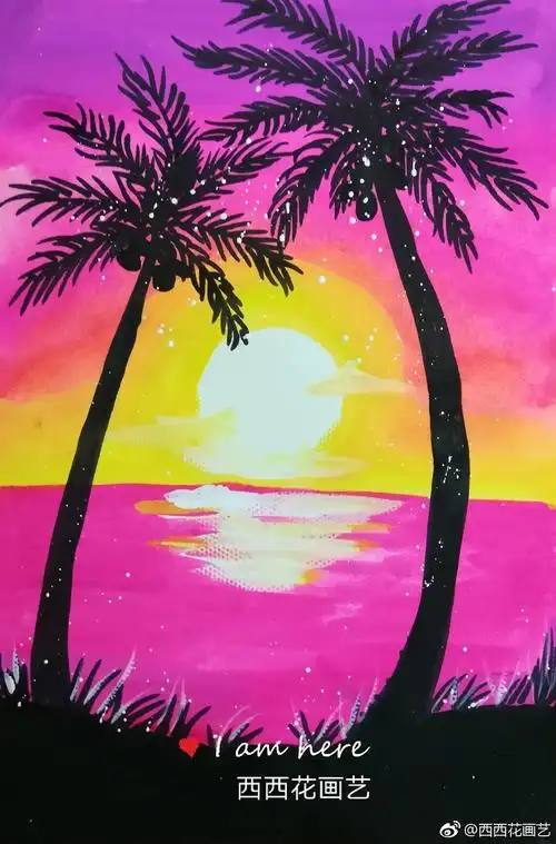 少儿水粉画～～常用创意技法分享