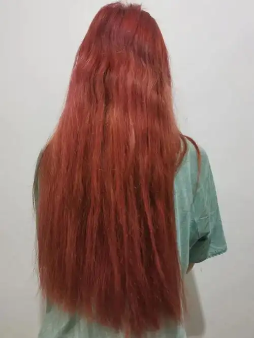 施华蔻香槟酒红一开始染出来真的不好看