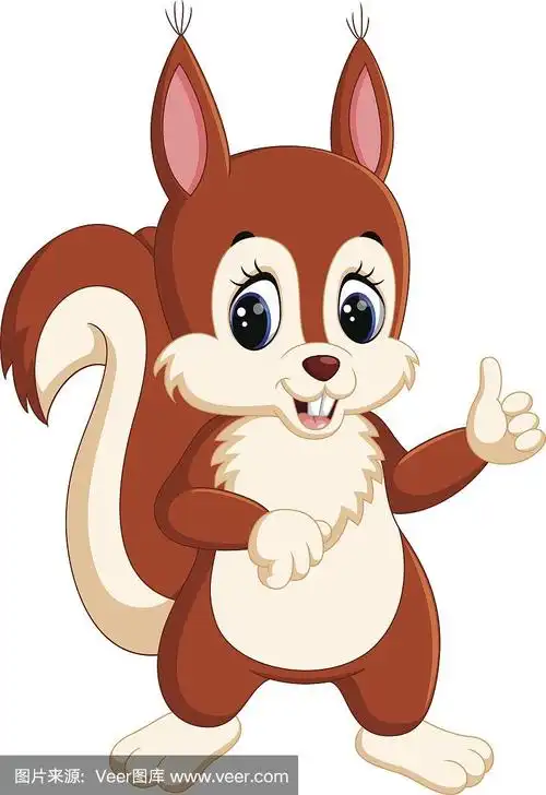 卡通可爱的松鼠