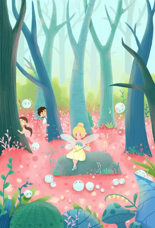 树林里有小精灵|插画|绘本|mmw丶 - 原创作品 - 站酷 (zcool)