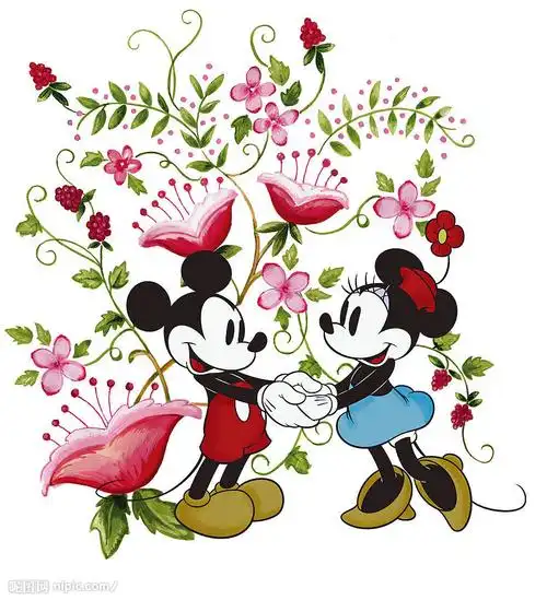 找米奇跟米妮的qq情侣头像!