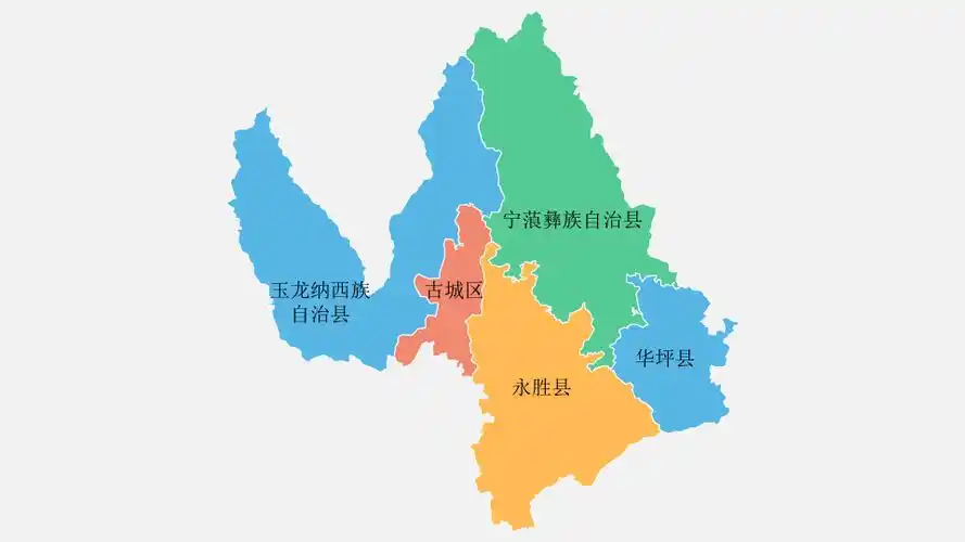 丽江地图高清矢量可填充编辑ppt模板(精美)