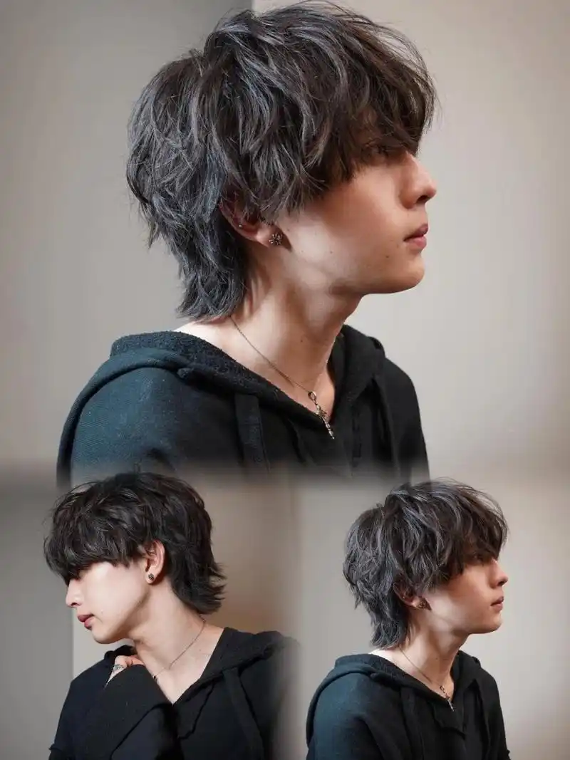 昆明男士烫发 979797鲻鱼头男士发型超酷狼尾发适合年龄18-28岁