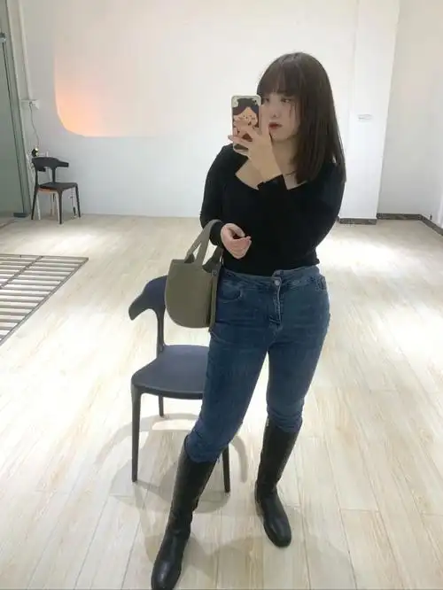 微胖穿搭163cm128斤冬日打底穿搭