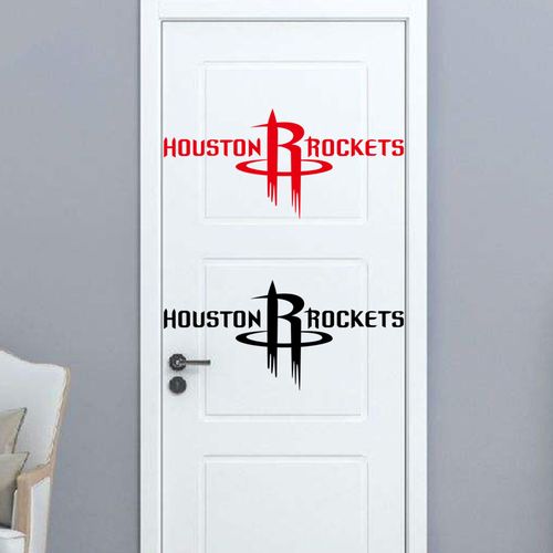 个性火箭队标志贴纸篮球队镂空贴画球馆学生寝室卧室平面防水墙贴