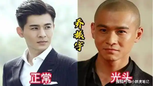 18位男明星光头造型对比