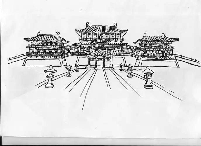 手绘洛阳九洲池