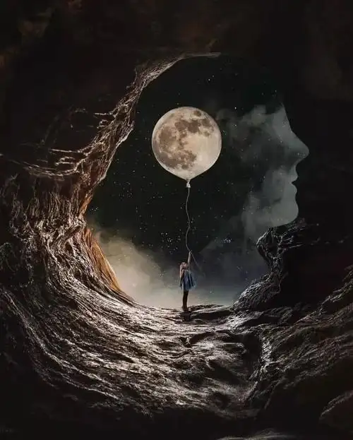 她说,从构思创意,找素材,到ps合成,她创作这样一幅作品,需要花一整天