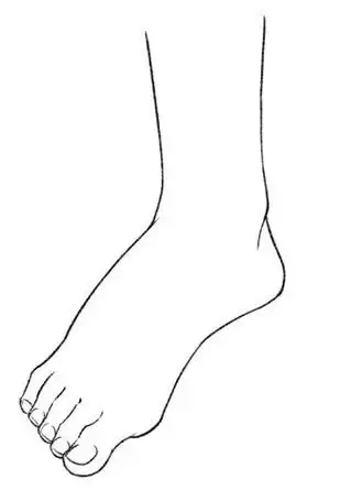 可爱女生简笔画脚