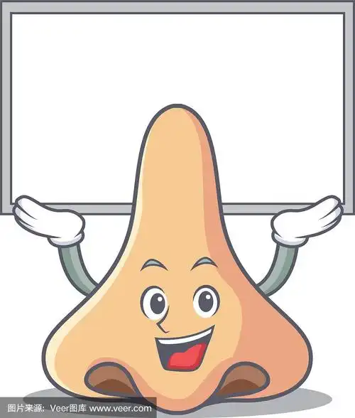 向上板鼻子人物卡通风格