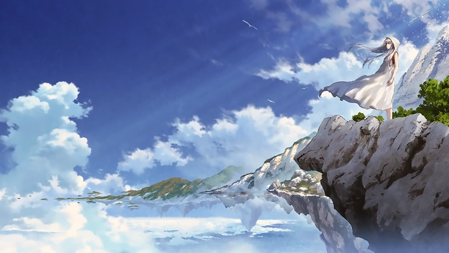 动漫女生孤独背影,高清图片,电脑桌面-壁纸族