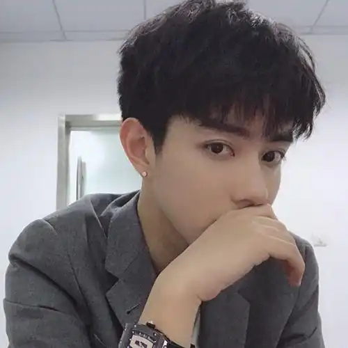 抖音网红假发男短直发斜刘海逼真自然蓬松帅气男生韩版短发型假毛