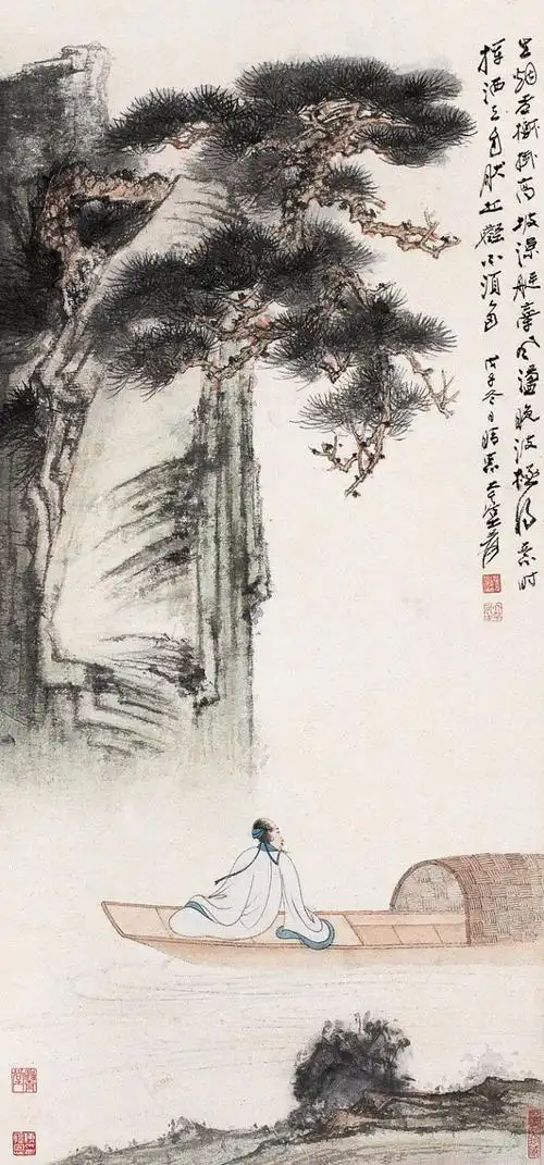 张大千山水人物画