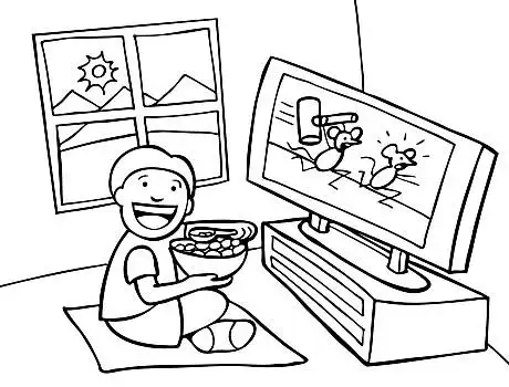 吃饭看电视图片